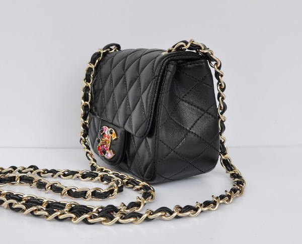 7A Replica Cheap Chanel mini Flap Bag 11725 Black